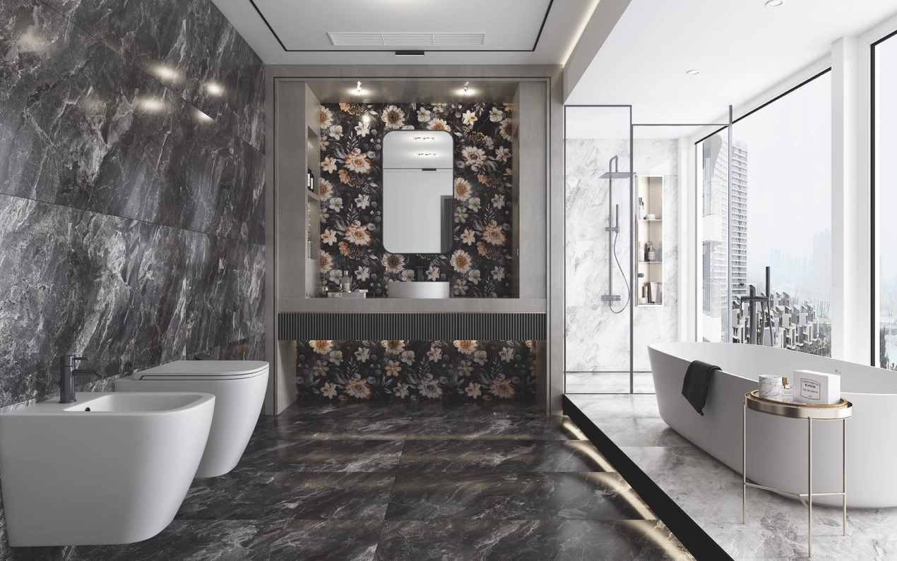 Gresie Alesta Anka 60x120 polished black