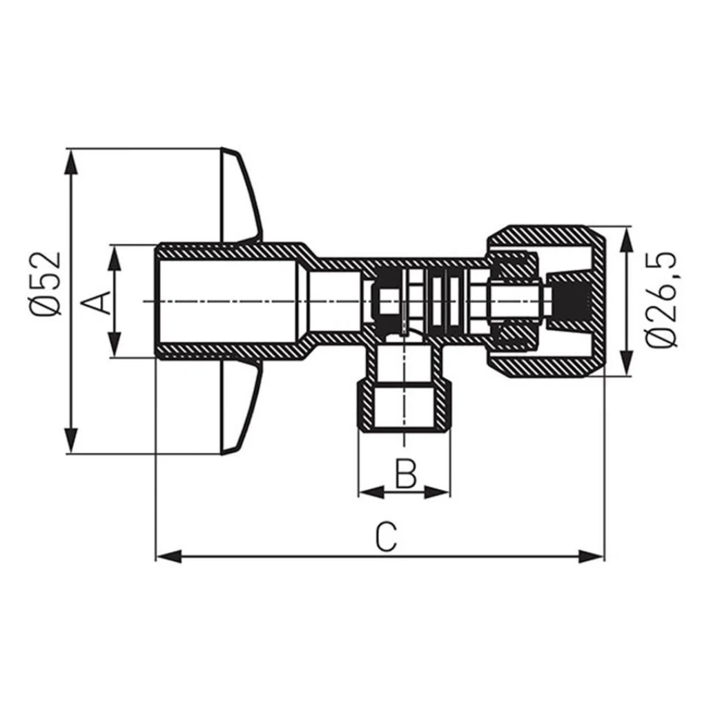 Robinet coltar Ferro 1/2''x3/8'' FRRC32000 