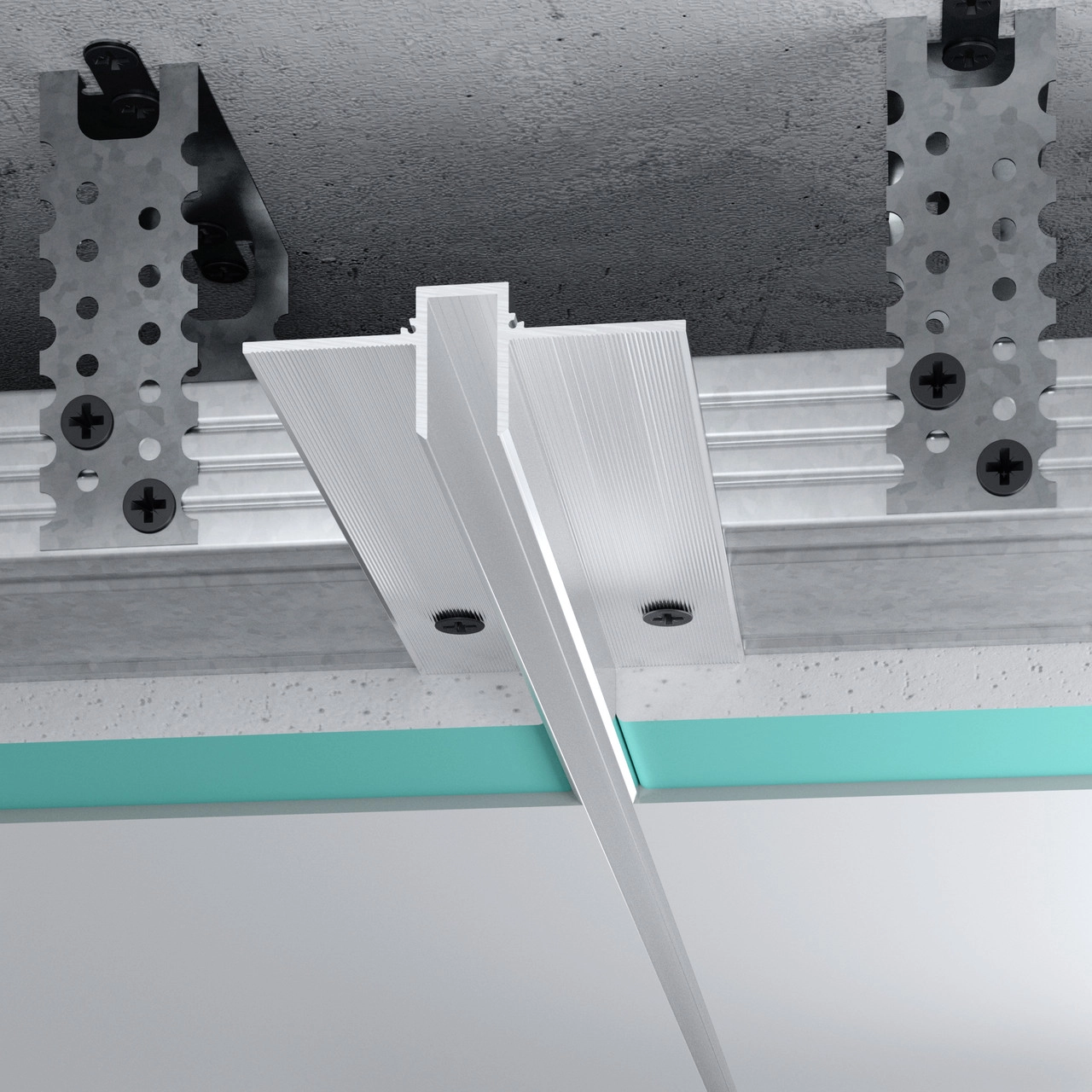 Profil tip ascuns din aluminiu F2.D1020 3 m 