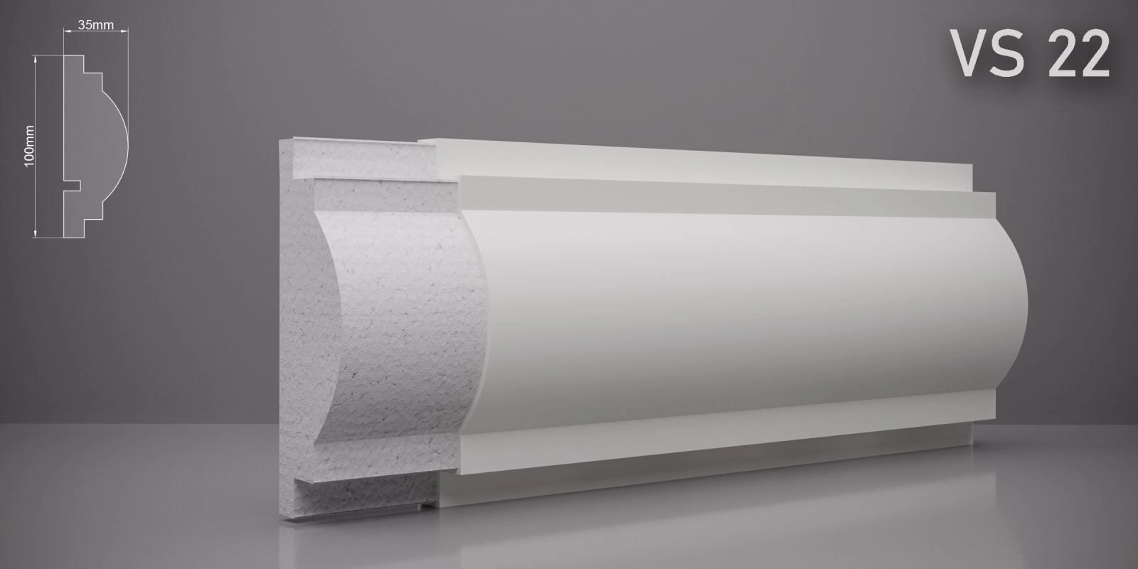 Декоративный пояс VS22 100x35мм