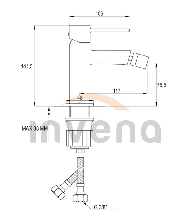 Смеситель для биде Glamour Trend BB-02-009 