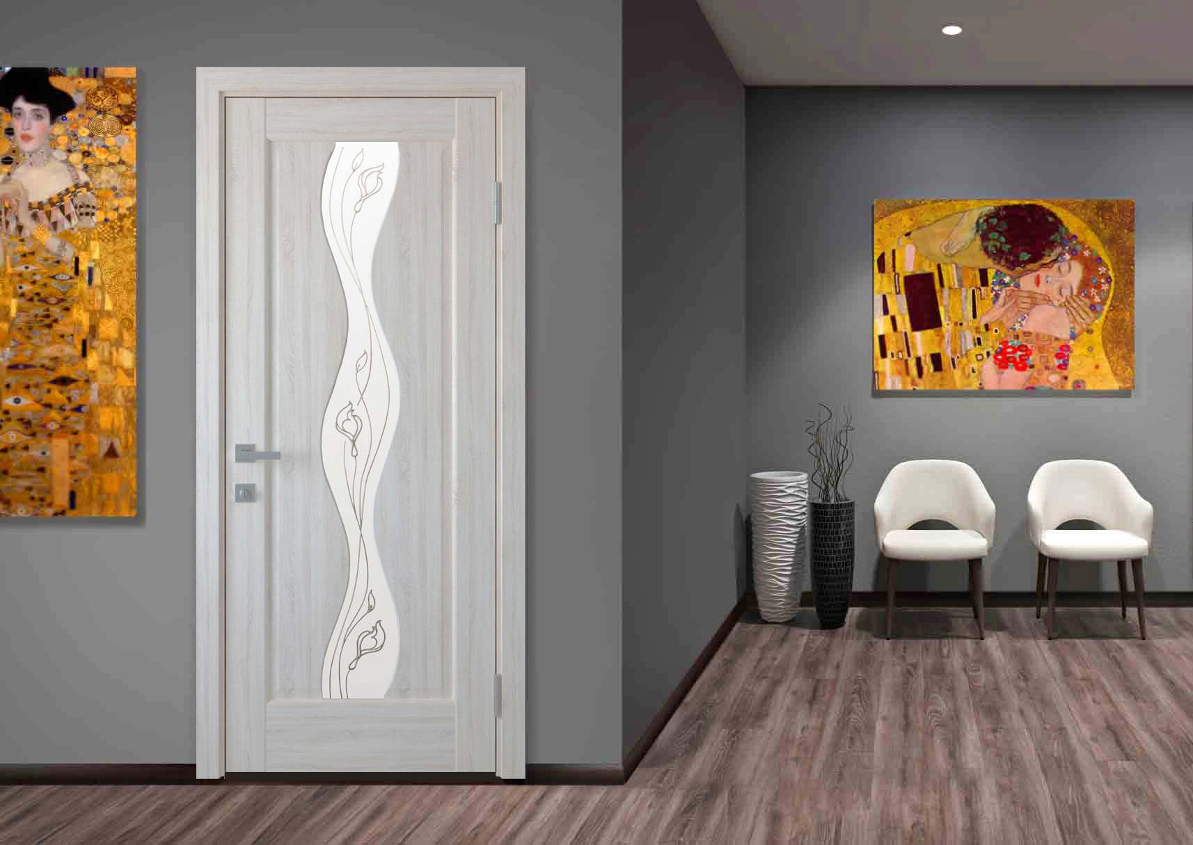 Дверное полотно Волна 2000*800*40 мм V8s-P1 