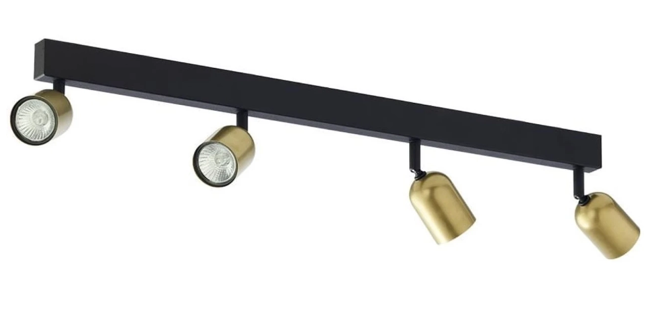 Спот Tk Lighting 1021 TOP BLACK/GOLD 4-GU 10 