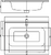 Раковина Geneva 70cm белая 2c Keramin