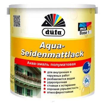 Акриловая эмаль Dufa Aqua Seidenmattlack 0.75л