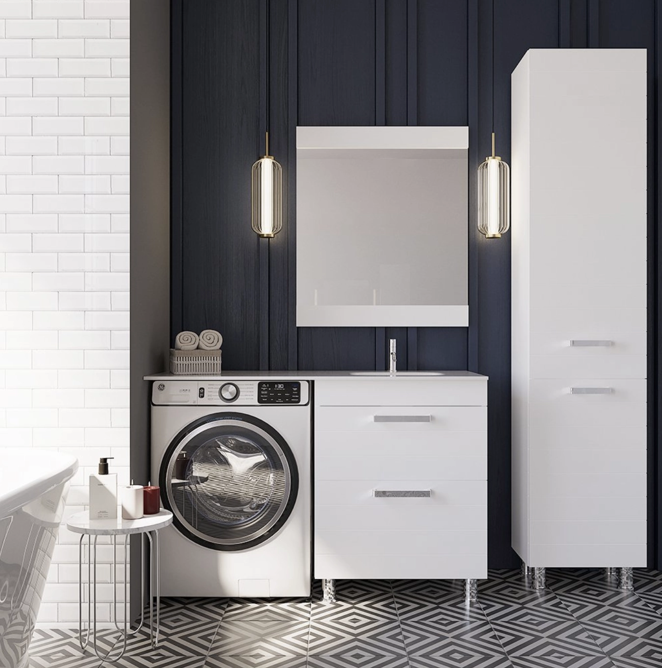 Dulap pentru lavoar Limoj 125 white R 1511679 