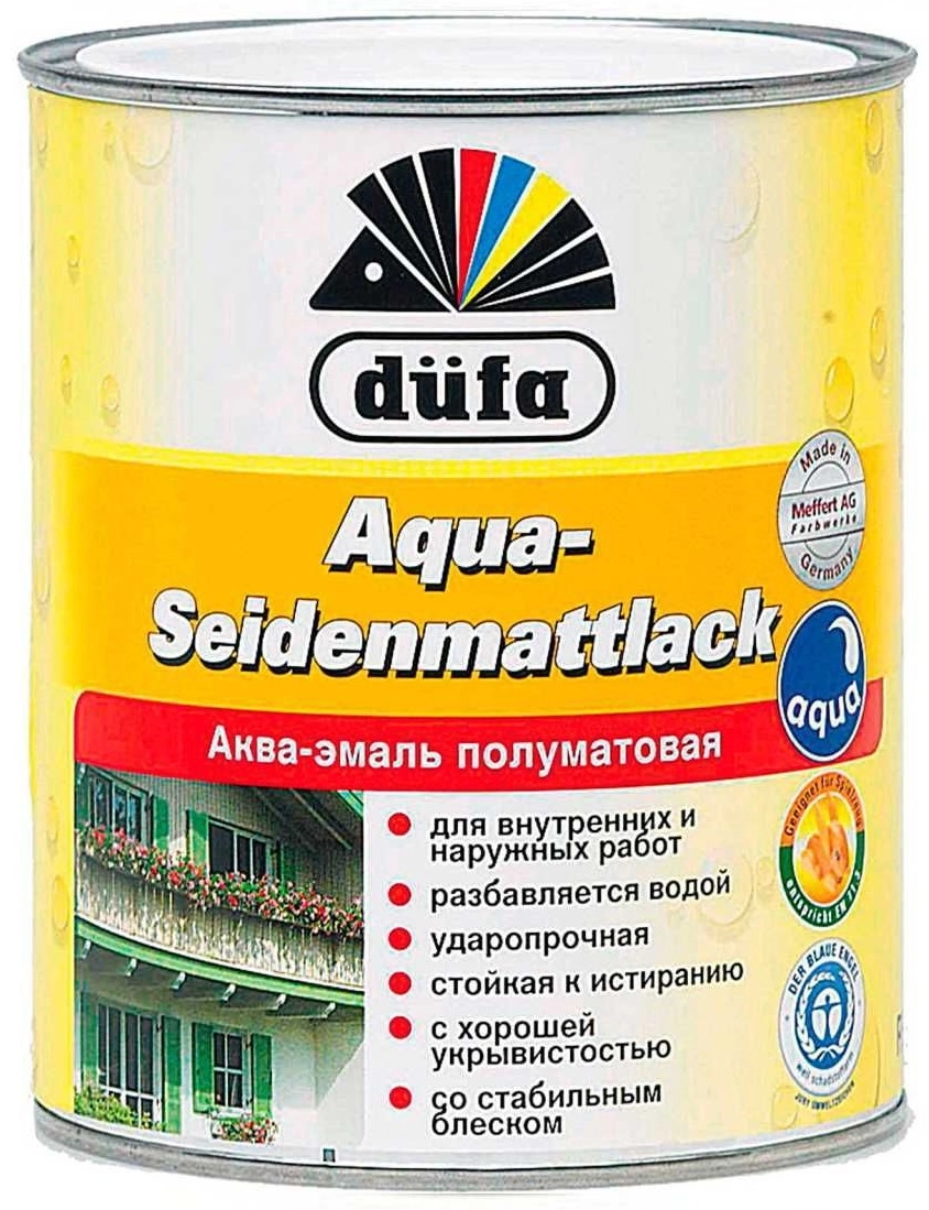 Акриловая эмаль Dufa Aqua Seidenmattlack 2.5 Л