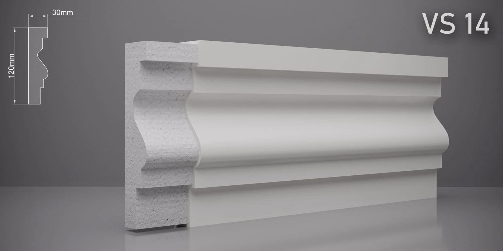 Декоративный пояс VS14 120x30мм