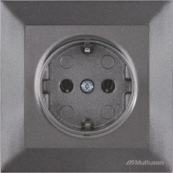 Розетка Mutlusan Candela 2P+E 16A black 7184