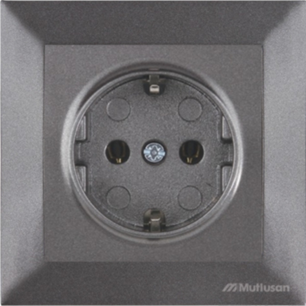 Priza Mutlusan Candela 2P+E 16A black 7184