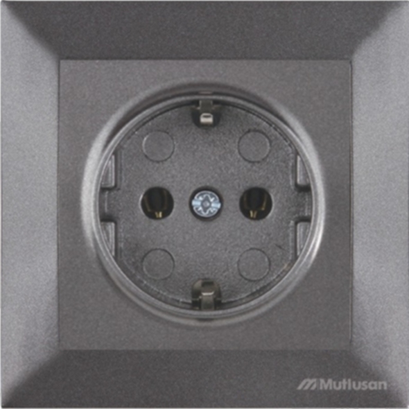 Priza Mutlusan Candela 2P+E 16A black 7184