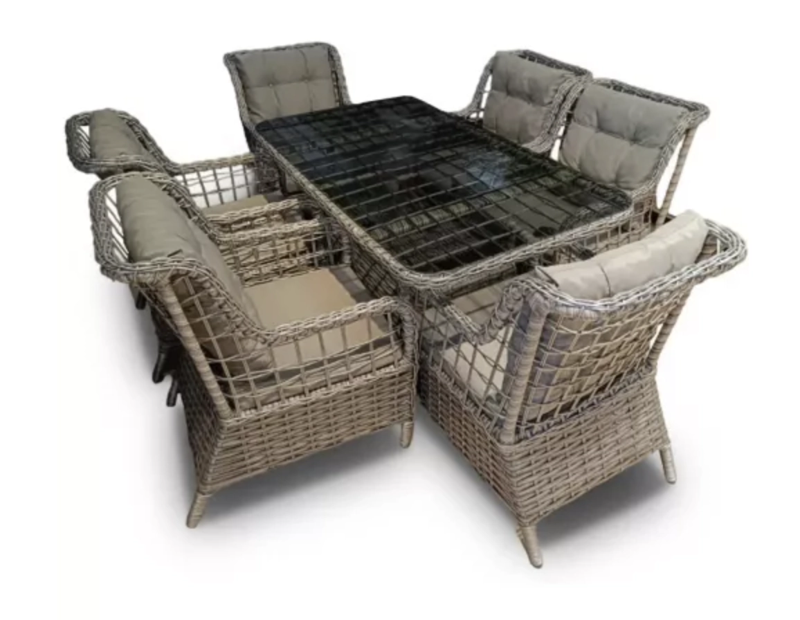 Набор садовой мебели Alaska 6+1 Antracite 