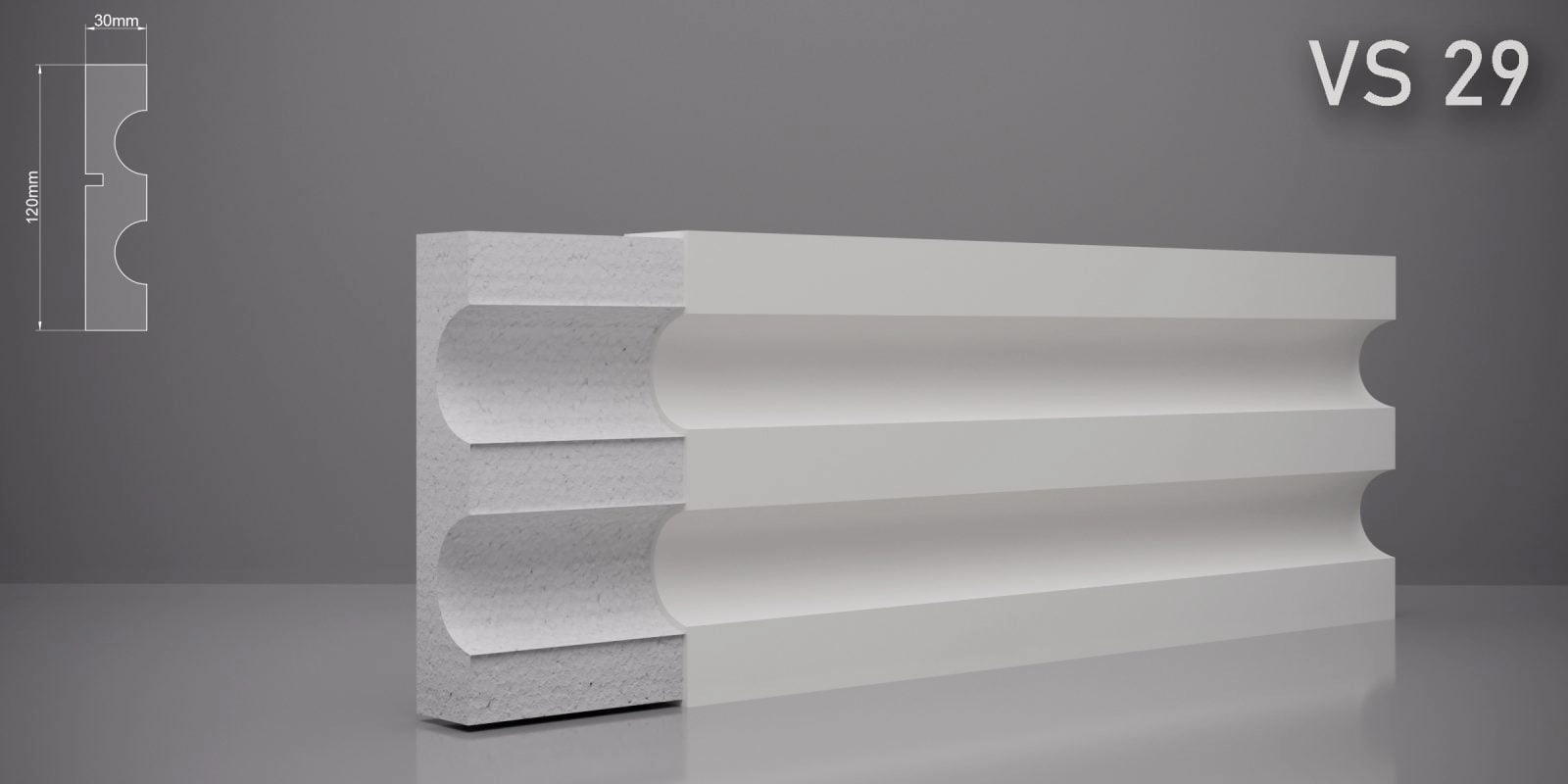 Декоративный пояс VS29 122x30mm