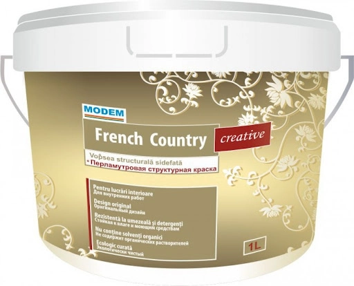 Vopsea structurală sidefata French Country 1kg 