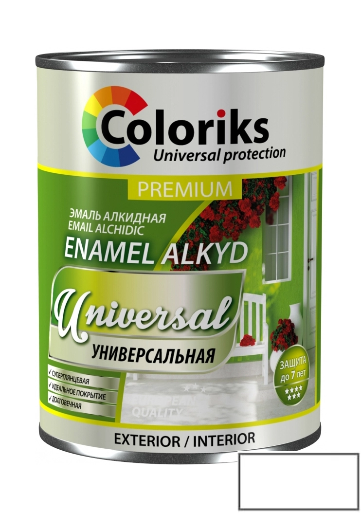 Эмаль Coloriks Premium Universal 0.9л белый