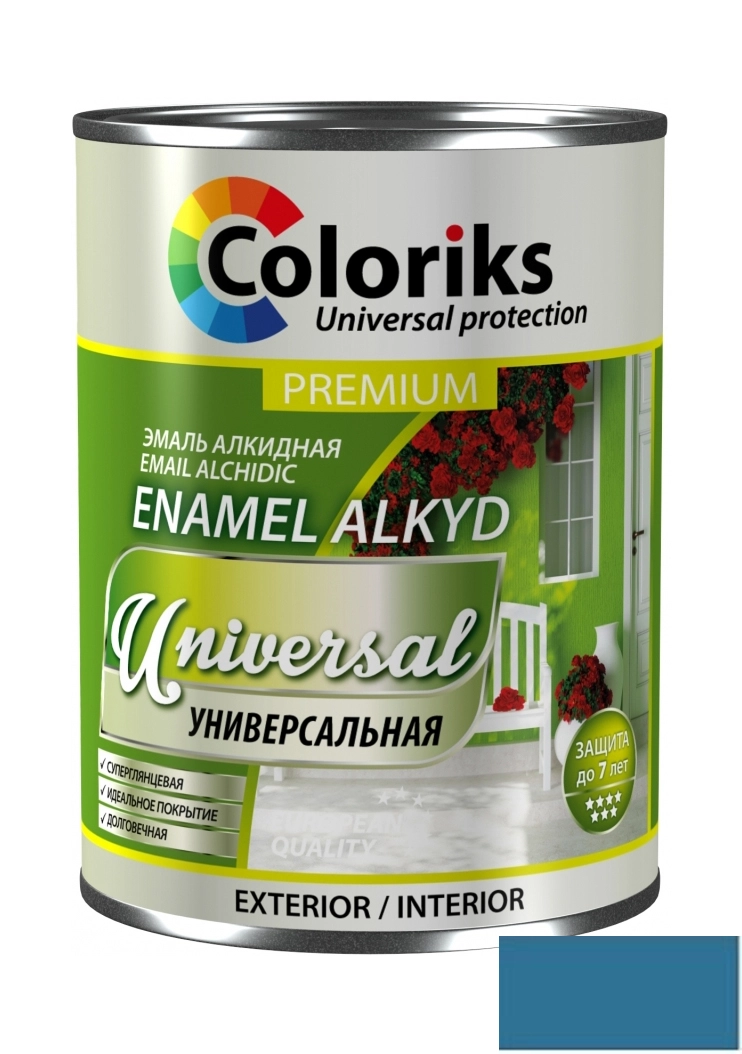 Эмаль Coloriks Premium Universal 0.9л cиний