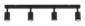 Lustră TK Lighting Top black 4 GU10 6177