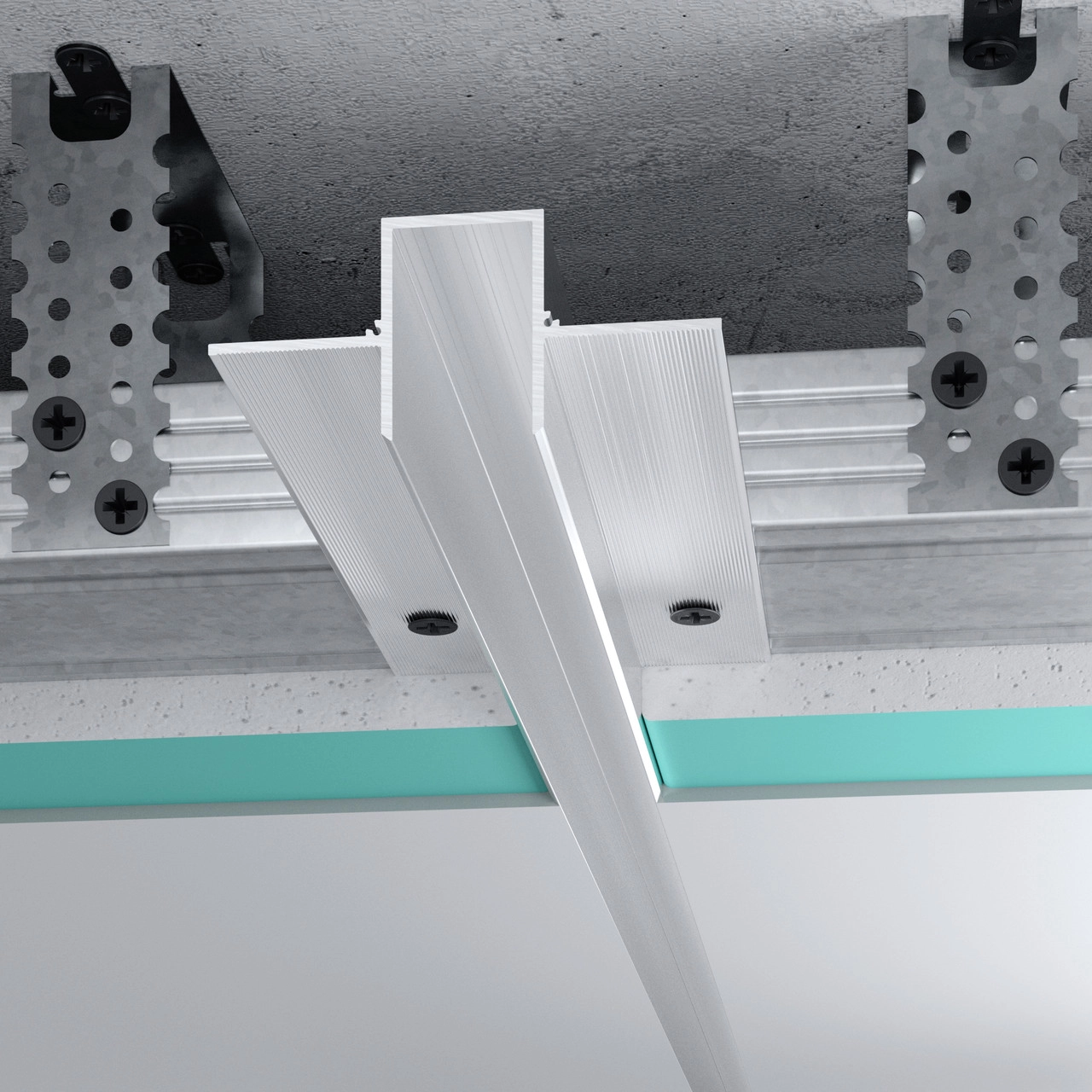 Profil tip ascuns din aluminiu F2.D2030 3m