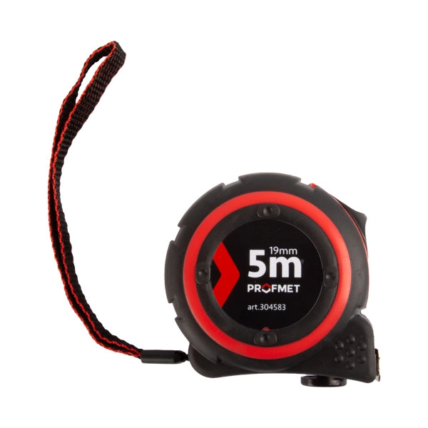 Рулетка с кнопкой временной фиксации и нейлоновым покрытием ленты Profmet 8м *25мм 304585 