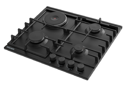 Комбинированная варочная поверхность Wolser WBRD 603G1EL Black FFD