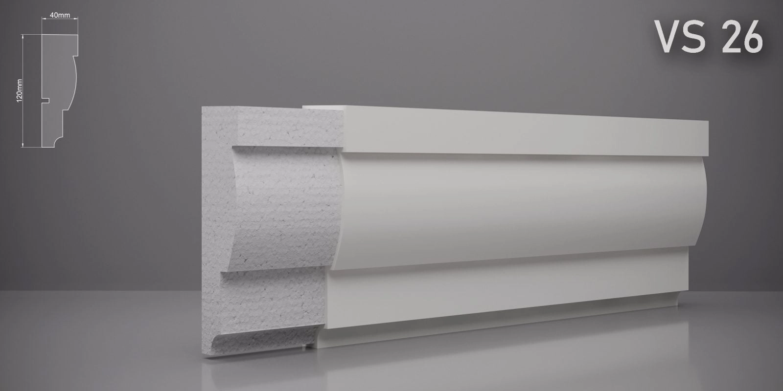 Декоративный пояс VS26 120x40мм