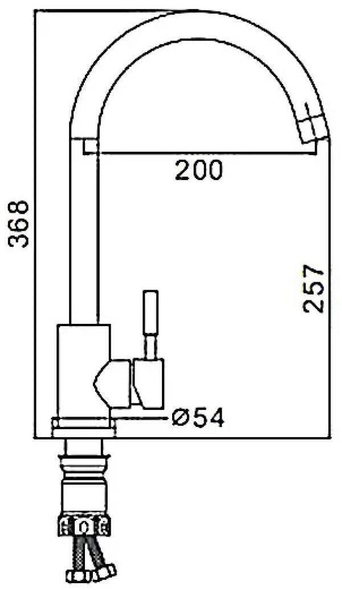 Смеситель Frap F40899-1 белый 1246