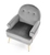 Fotoliu Santi Velvet Grey 
