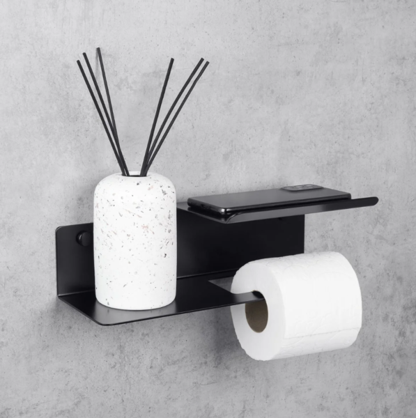 Suport pentru hârtie igienică Daske Line Flex PH/LF-0300BR negru drept