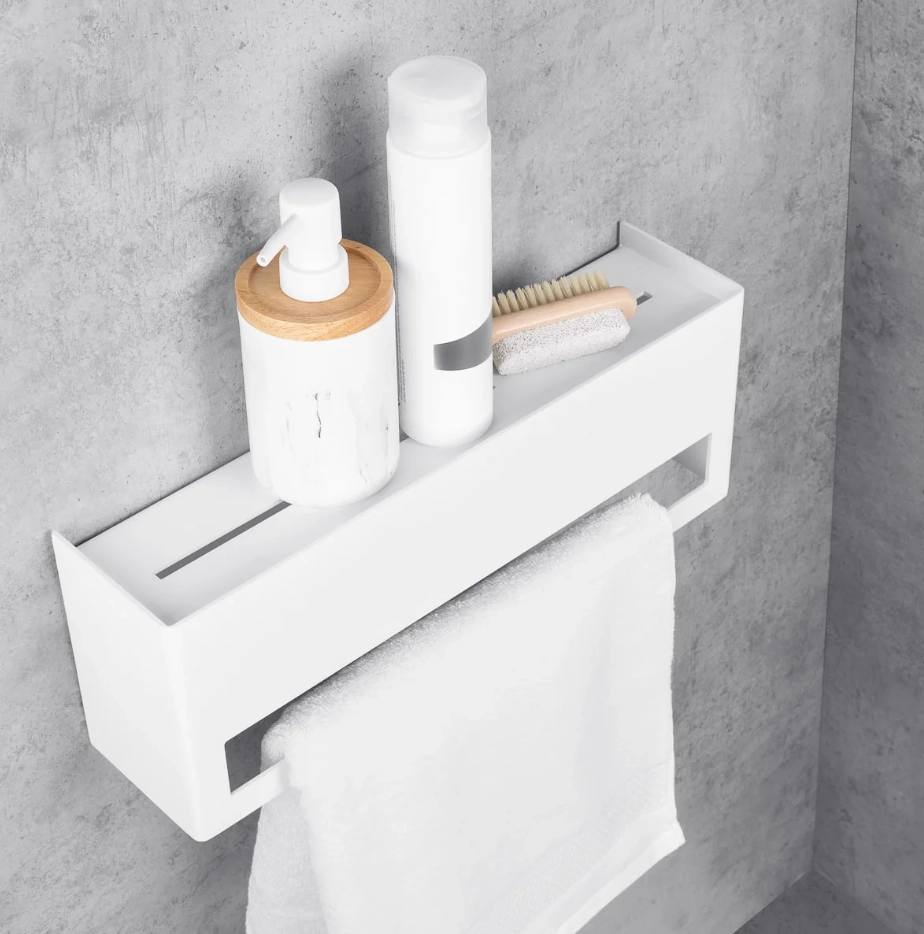 Вешалка для полотенец с полкой Daske Keyka TR/K-0607W белый