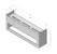 Suport cu raft Daske Keyka TR/K-0607W alb