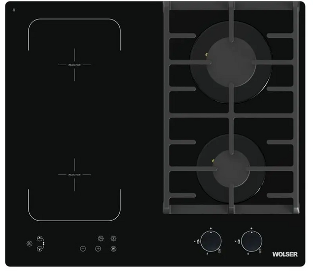 Комбинированная варочная поверхность Wolser WL-QX602G2IND Black