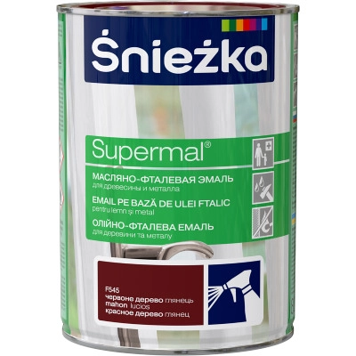 Эмаль Sniezka Supermal 0.8l вишнёвый