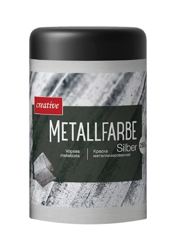 Vopsea metalică Metallfarbe 250gr argint
