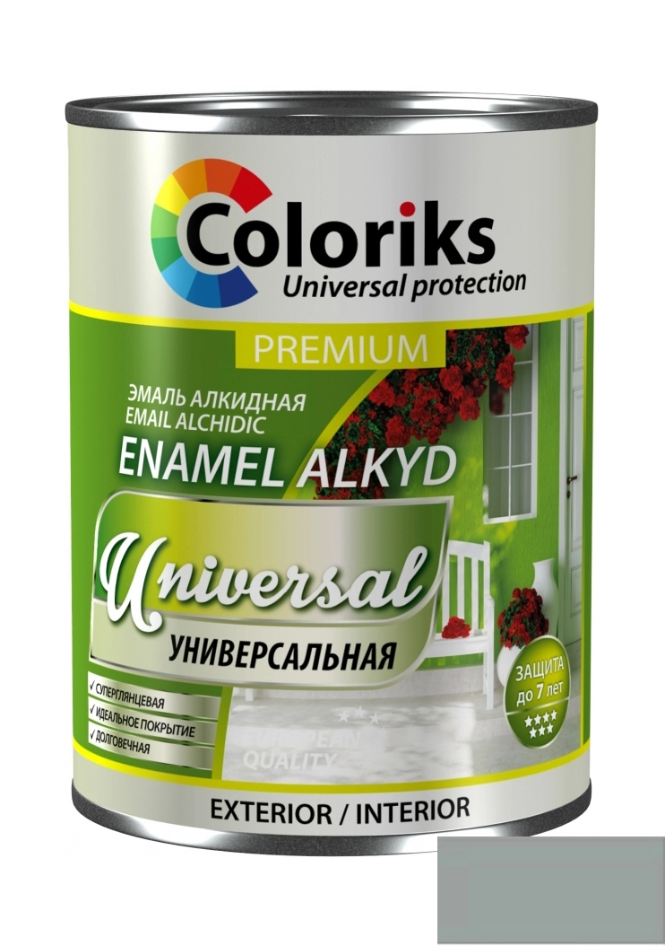 Эмаль Coloriks Premium Universal 0.9Lл светло серый