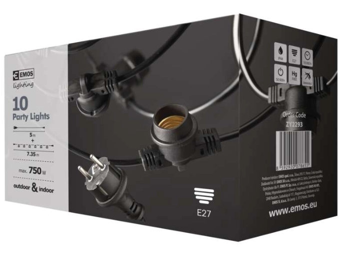 Ghirlandă Party Bulb Start Emos 10XE27 230V IP44 5+7 35 m DCPZ01 93615 