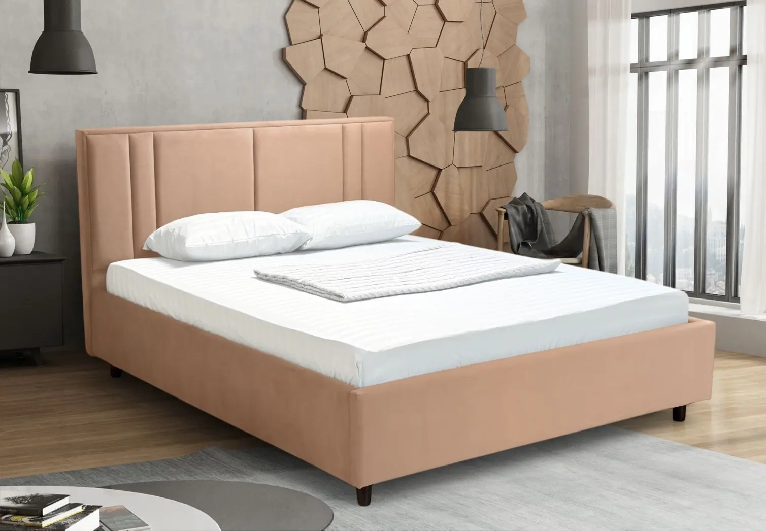 Кровать Bianca London 03 Beige 160x200 + подарок подушка