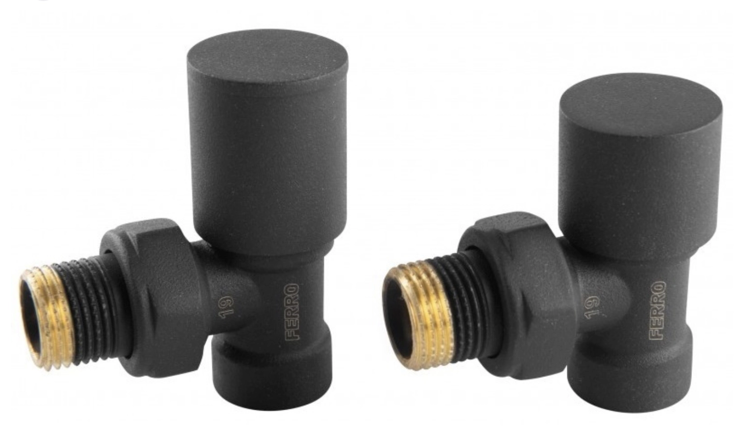 Set robinet radiator (tur + retur) 1/2 Ferro antracit FRZGB31AT 