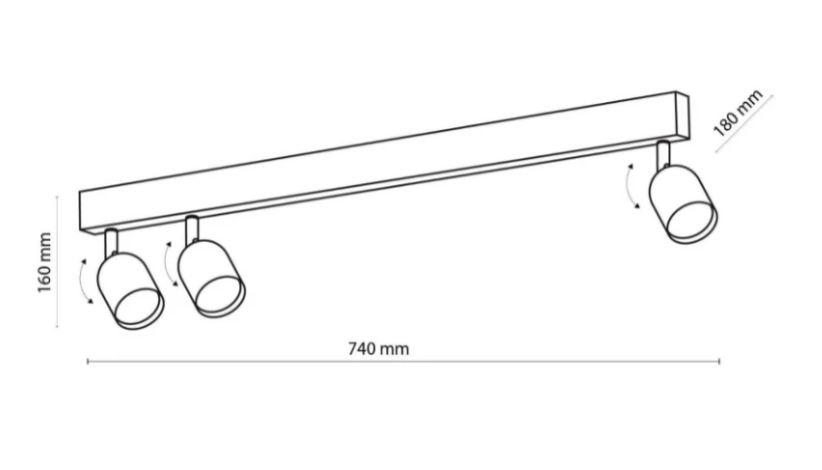 Lustră TK Lighting Top White 3 GU 10 6318