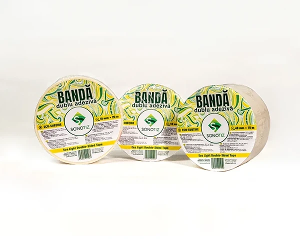 Bandă dublu adezivă Sonotiz eco 48mm×10m