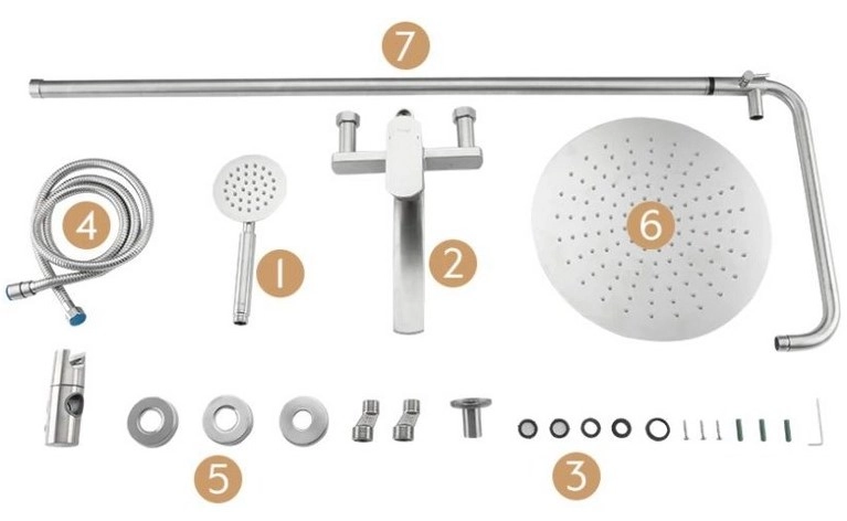 Bară de duș Frap F 24805 0373 