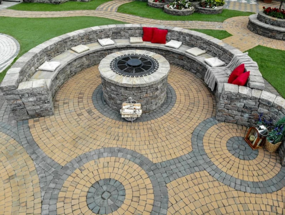 Тротуарная плитка Symmetrica Arco portocaliu-antracit, 6 cm