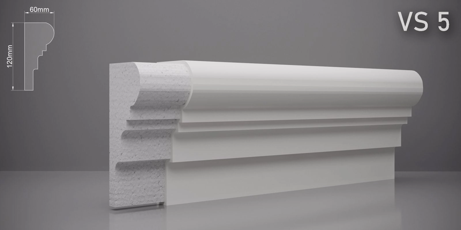 Декоративный пояс VS5 120x60мм