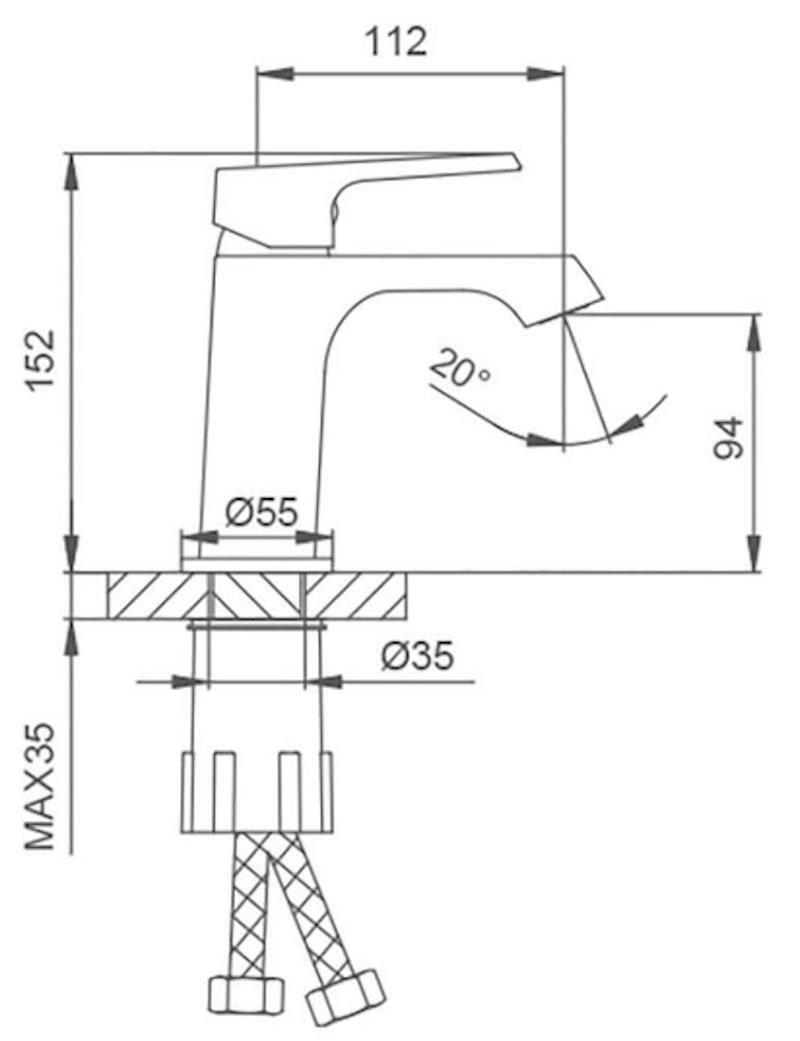 Baterie Frap F 1071-6 negru 4529