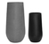 Фиброцементный горшок Nax M black matt