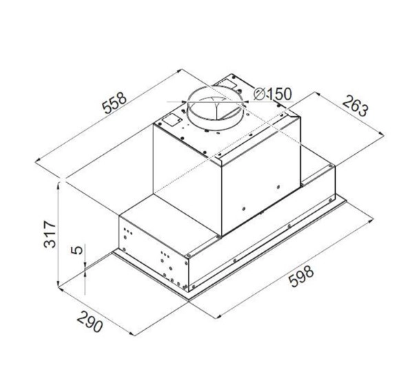 Вытяжка Tornado Modul Touch Free 1200(60) BL
