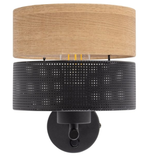 Lustră TK Lighting NIKOL BLACK WOOD 1E27 6539 