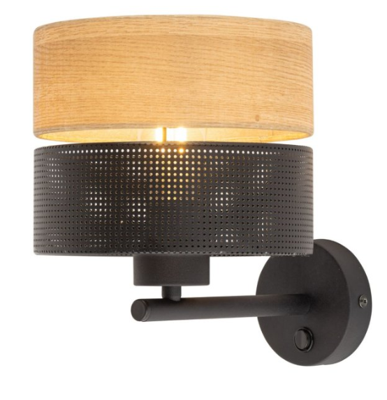 Lustră TK Lighting NIKOL BLACK WOOD 1E27 6539 