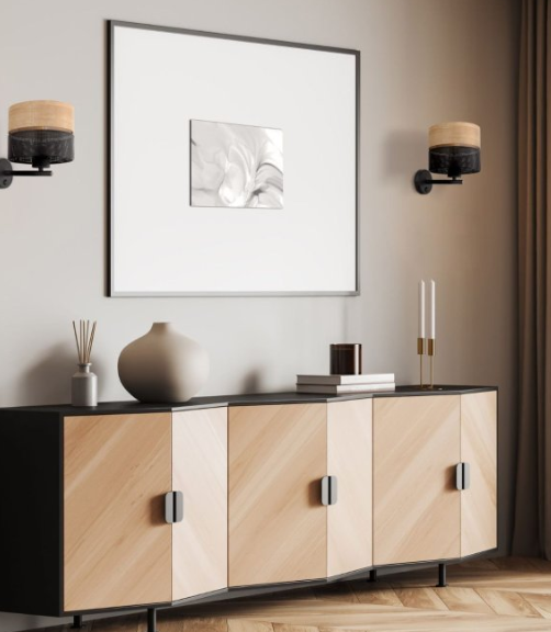 Lustră TK Lighting NIKOL BLACK WOOD 1E27 6539 