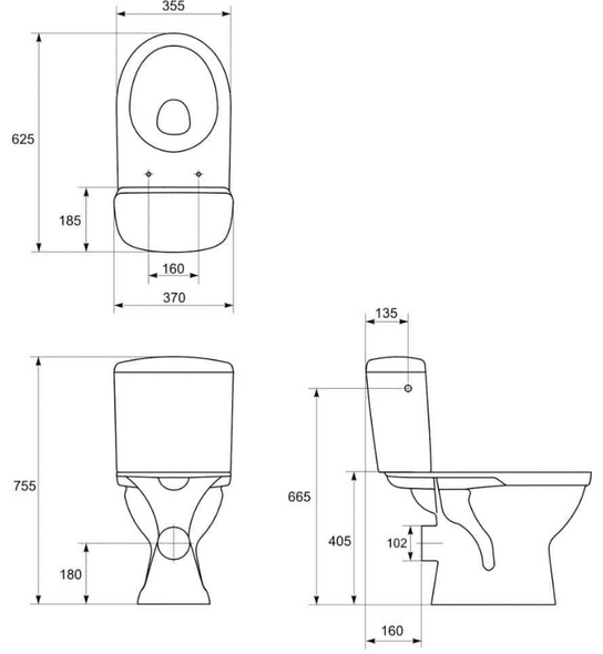 Унитаз Cersanit Merida 3/6 L  80569 