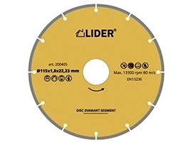 Диск алмазный segment Lider 180мм 200408